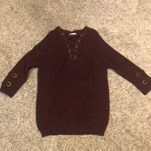 Long Burgundy Sweater